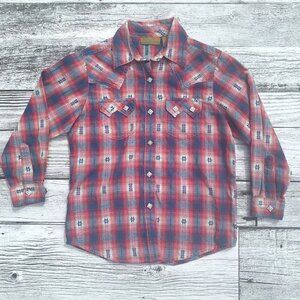 Wrangler Pearl Snap Western Button Down  Shirt
